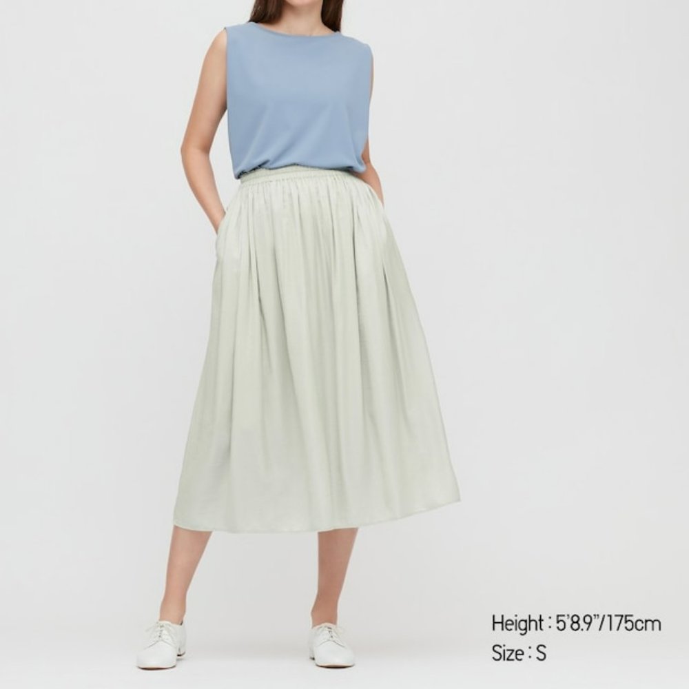 Gathered Long Skirt with Pockets!
